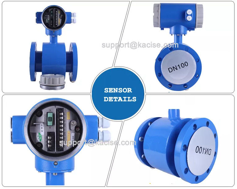 Máy đo lưu lượng điện từ kỹ thuật số RS485 Modbus cho chất lỏng kháng axit kiềm với độ chính xác cao