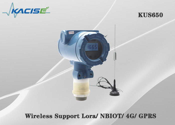 KUS650A 3m Range Wireless Ultrasonic Level Sensor với bảo vệ IP68 và đầu ra 4G / Lora / GPRS / NB để đo mức chất lỏng