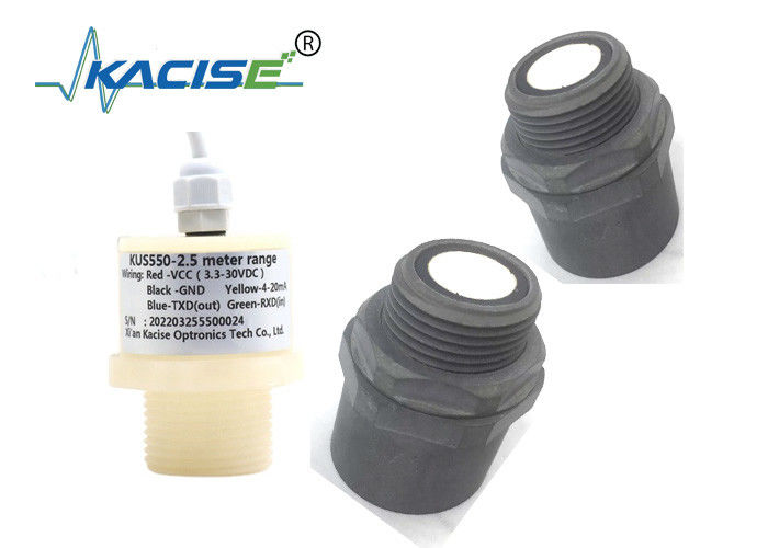 Cảm biến mực nước siêu âm thông minh tiêu thụ điện năng thấp với đầu ra RS485 và vỏ bọc PTFE cho bể chứa nước thải
