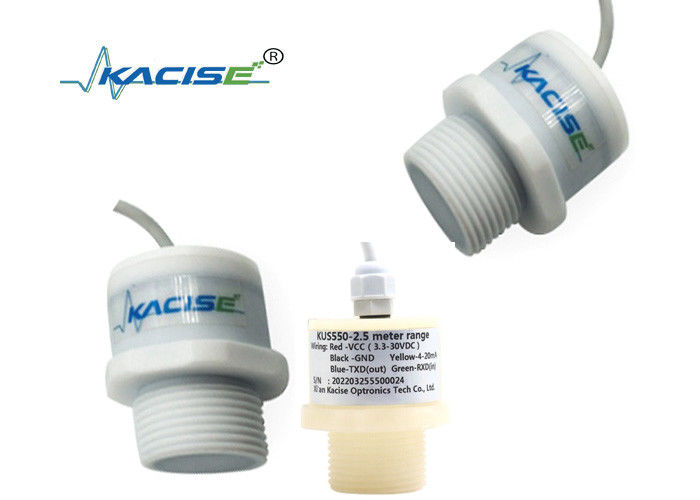 KUS550 PTFE cảm biến độ cao siêu âm chống nước với đầu ra RS485 và phạm vi đo 3m