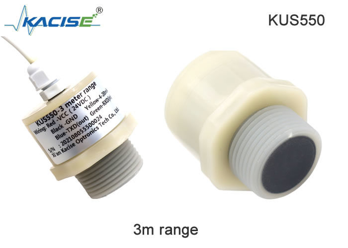 KUS550 Series Ultrasonic Level Sensor với mức tiêu thụ điện năng thấp bảo vệ IP68 và vật liệu vỏ PVDF