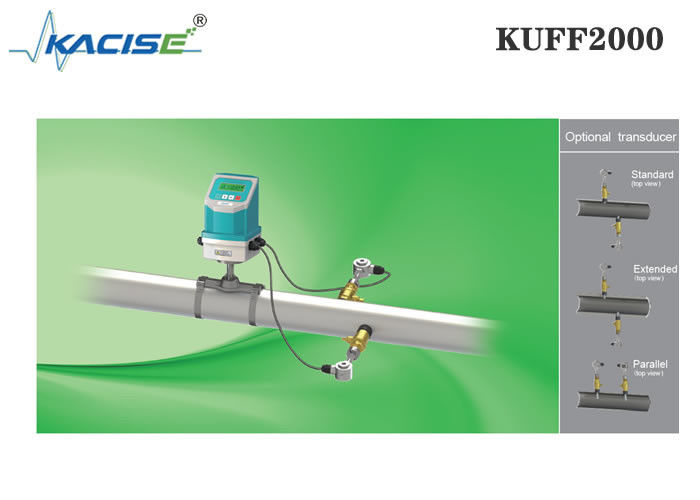 KUFF2000 Máy đo dòng chảy siêu âm cố định với độ chính xác ± 1% cho kích thước ống DN50-DN6000 và đo lường hai chiều