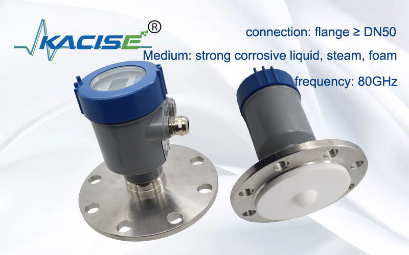 KACISE OEM 80GHz Radar Level Sensor với đầu ra 4-20mA và bảo vệ IP67 cho phép đo cấp cao