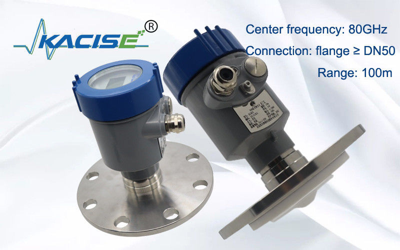KACISE OEM 80GHz Radar Level Sensor với đầu ra 4-20mA và bảo vệ IP67 cho phép đo cấp cao