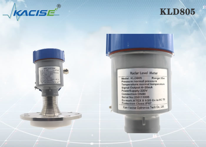 KLD805 Cảm biến mức độ radar 80GHz với ăng-ten PTFE và bảo vệ IP67 để đo mức độ chất lỏng
