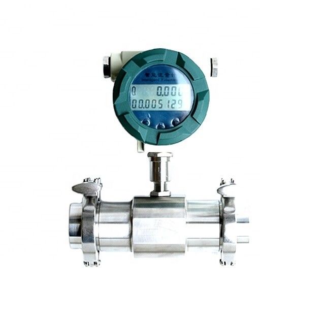 Máy đo lưu lượng vệ sinh với vật liệu SS304/SS316 và độ chính xác ± 0,2% cho kết nối kẹp máy đo lưu lượng tuabin loại thực phẩm