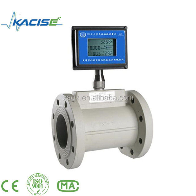 SS304 Máy đo lưu lượng tua-bin khí vật liệu nhà ở với ExdIIBT6 Chất chống nổ và ± 0,75% độ chính xác Máy đo lưu lượng tua-bin kỹ thuật số