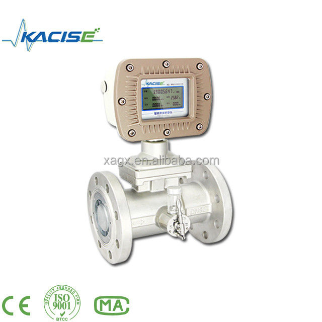 SS304 Máy đo lưu lượng tua-bin khí vật liệu nhà ở với ExdIIBT6 Chất chống nổ và ± 0,75% độ chính xác Máy đo lưu lượng tua-bin kỹ thuật số