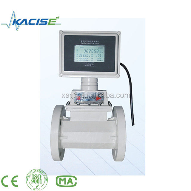 SS304 Máy đo lưu lượng tua-bin khí vật liệu nhà ở với ExdIIBT6 Chất chống nổ và ± 0,75% độ chính xác Máy đo lưu lượng tua-bin kỹ thuật số
