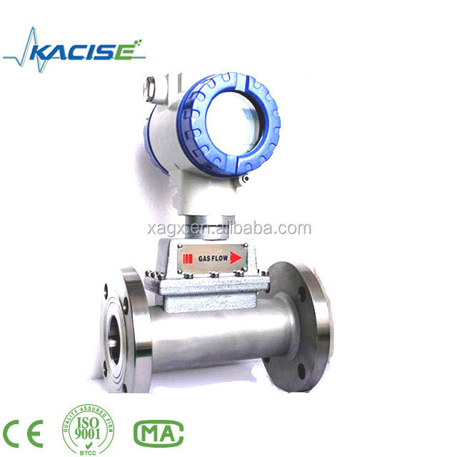 SS304 Máy đo lưu lượng tua-bin khí vật liệu nhà ở với ExdIIBT6 Chất chống nổ và ± 0,75% độ chính xác Máy đo lưu lượng tua-bin kỹ thuật số