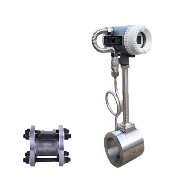 Máy đo lưu lượng xoáy bằng thép không gỉ bảo vệ IP68 với độ chính xác 1,0% để đo hơi nước và chất lỏng