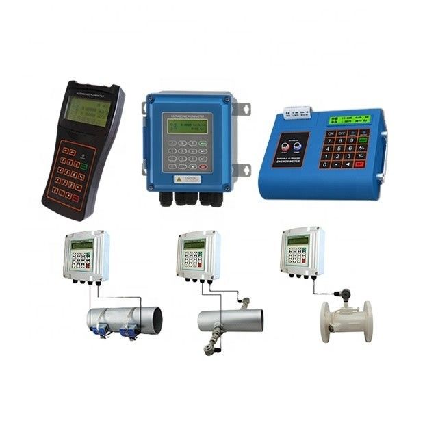 Kẹp không dây trên máy đo lưu lượng siêu âm với độ chính xác 1,0% cho ống DN15 đến DN6000