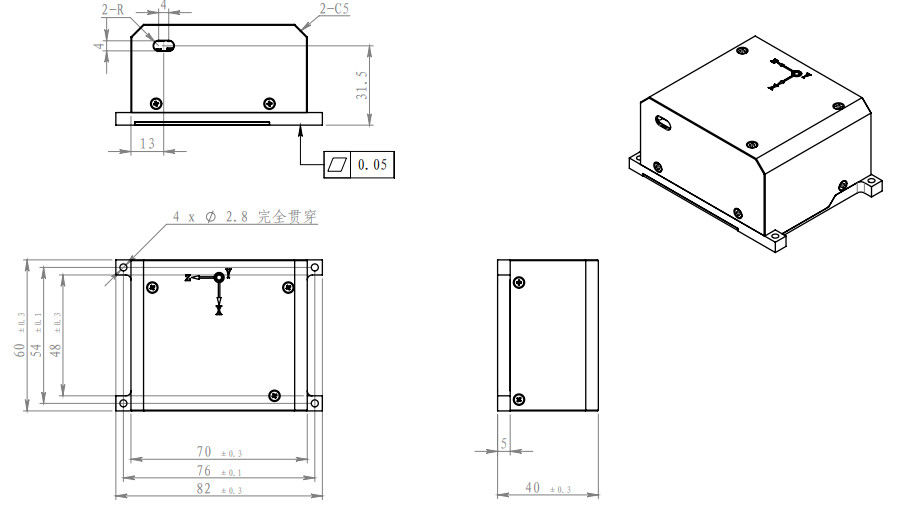 Cảm biến con quay hồi chuyển điện tử với hệ số bước đi ngẫu nhiên 0,01/0,1 và hiệu suất đáng tin cậy ở dạng nhỏ gọn