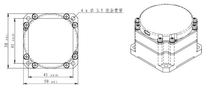 Hệ thống định vị quán tính Thiết bị đo tốc độ góc với hệ số đi ngẫu nhiên≤0.01 ((o) /H ^ 1/2