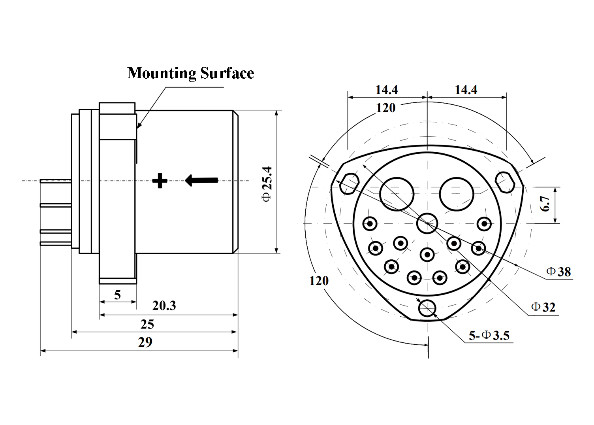 Cảm biến cú sốc 100g và ngưỡng 1 μg Máy đo gia tốc với tính tuyến tính ≤10 μg/g2