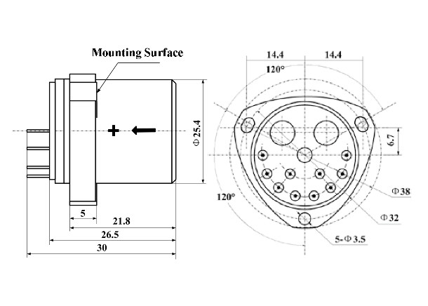 Độ chính xác tuyến tính≤40 μg/g2 Cảm biến gia tốc để đo cú sốc và rung động