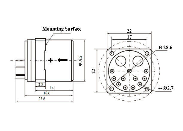 Cảm biến gia tốc kế thạch anh với phạm vi ±80g và khả năng chống sốc 100g để theo dõi độ rung