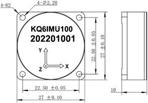 RS422 MEMS Gyroscope Sensor với phạm vi nhiệt độ rộng -40 ̊ + 65 °C và độ chính xác dữ liệu nâng cao