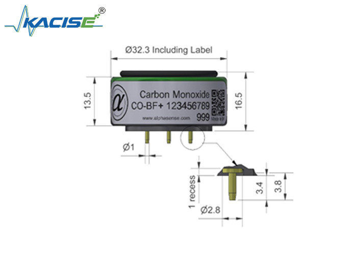 Thời gian phản ứng cảm biến carbon monoxide CO-BF/CO-BF 25 độ phân giải 0,5 cho công nghiệp