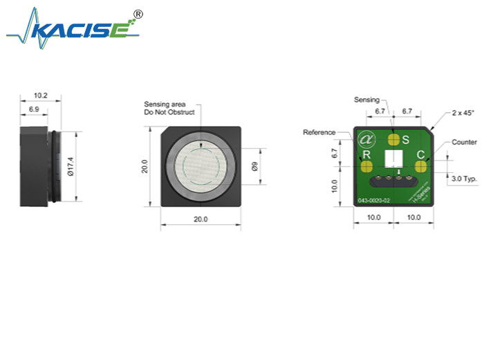 Kích thước nhỏ CO-H4X Carbon Monoxide Sensor độ phân giải cao và điện không thấp cho công nghiệp