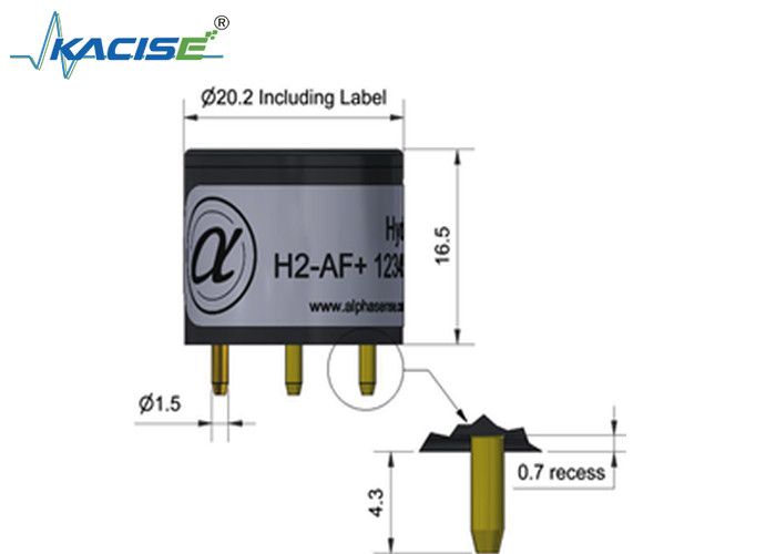 Cảm biến hydro độ phân giải cao 0,7 H2-AF/H2-AF Để phân tích không khí xung quanh Độ nhạy cao 10 đến 40