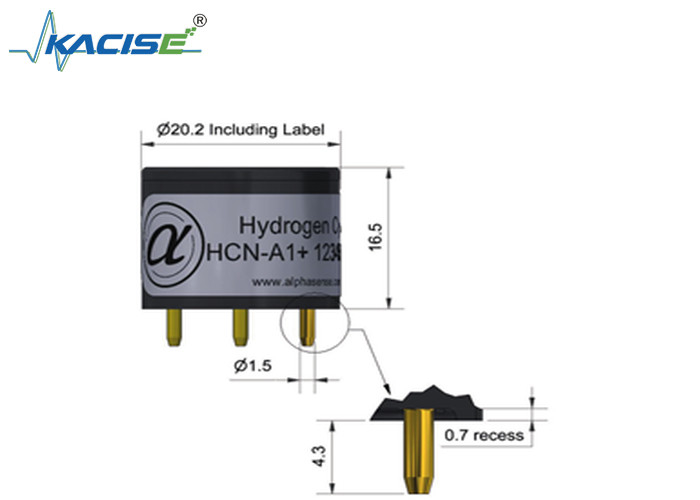 Cảm biến hydro cianua HCN-A1/HCN-A1 để phát hiện chính xác tính tuyến tính từ 4 đến 8 phạm vi 100