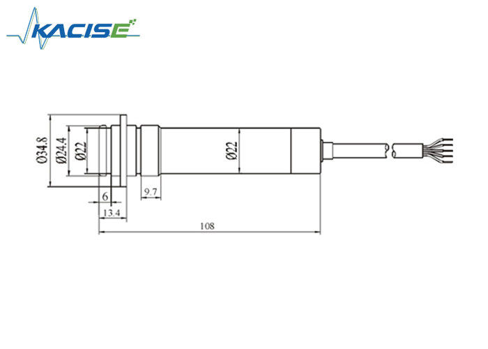 Máy đo mức chất lỏng biển chìm bằng hợp kim titan có độ chính xác cao ± 0,5% F.S để đo nước biển