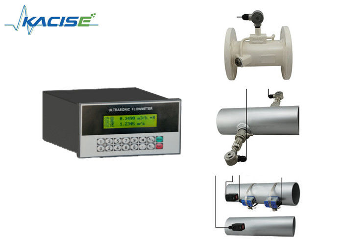 Bộ đo lưu lượng siêu âm gắn trên bảng điều khiển với nguồn điện hai RS485 truyền thông và đường kính ống 15 ~ 6000mm