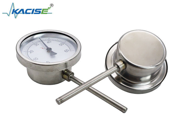 WSS-411W nhiệt kế kim loại hai công nghiệp bằng thép không gỉ 304/316, chiều dài thân có thể tùy chỉnh và không cần nguồn điện