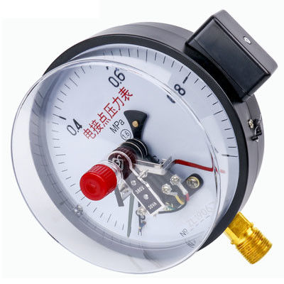 Đồng hồ đo áp suất tiếp xúc điện chống sốc bằng thép không gỉ KMC-YXC150 với đường kính quay số 145mm và phạm vi đo 0-60MPa