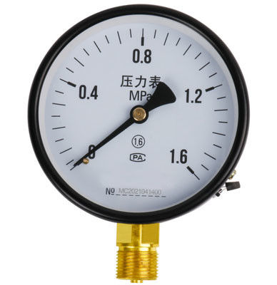 KMC-Y100 máy đo áp suất công nghiệp - 100mm Dial, M20 × 1.5 Radial Copper Connection, Iron Shell