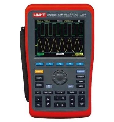 UNI-T UTD1202C Pro Máy dao động lưu trữ kỹ thuật số cầm tay - 200MHz, kênh kép, màn hình màu