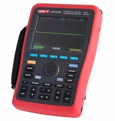 UNI-T UTD1202C Pro Máy dao động lưu trữ kỹ thuật số cầm tay - 200MHz, kênh kép, màn hình màu