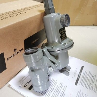 Máy điều chỉnh giảm áp suất khí 627 với 5 đến 500 psig phạm vi áp suất đầu ra van cứu trợ bên trong và thiết kế chống giả mạo