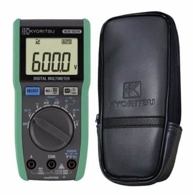 Đồng hồ vạn năng kỹ thuật số Kyoritsu 1021R với điện áp vòng hở < 3.0V và nguồn điện R03 (1.5V) × 2 để đo phạm vi tự động