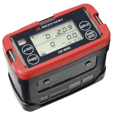 Riken Keiki GX-8000 máy dò khí đa với màn hình LCD kỹ thuật số dẫn nhiệt và cấu trúc chống nước
