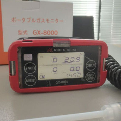 Riken Keiki GX-8000 máy dò khí đa với màn hình LCD kỹ thuật số dẫn nhiệt và cấu trúc chống nước