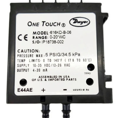 Dwyer Series 616KD Micro Differencial Pressure Transmitter với hiệu chuẩn một lần chạm và đầu ra 4-20 mA cho độ chính xác FS ± 0,25%