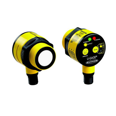 Banner T30UX Series Ultrasonic Sensor với Tiền bồi thường nhiệt độ 4-20mA Analog Output và IP67 Rating cho phát hiện gần công nghiệp