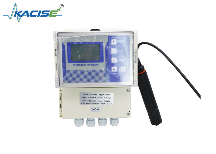 Máy đo DO quang trực tuyến gắn tường với dải đo 0.00-20.00mg/L, độ chính xác ±2%F.S. và độ phân giải 0.01mg/L