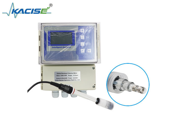 Máy đo clo dư gắn tường KSM-150B với cảm biến không màng và đầu ra 4-20mA