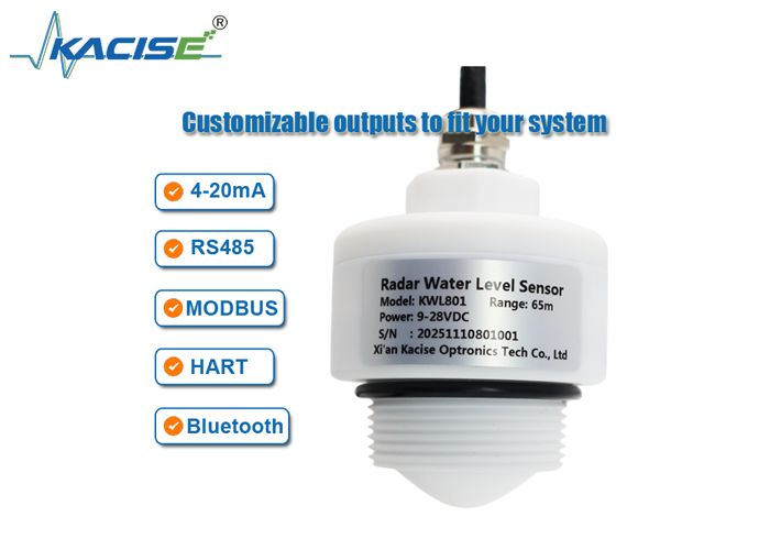 KWL801 Bộ cảm biến mực nước radar không tiếp xúc với phạm vi tần số 76GHz-81GHz 65m Phạm vi đo và độ chính xác ±1mm