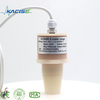 Bộ cảm biến siêu âm KUS600 được làm bằng vật liệu PVDF / PTFE được sử dụng để đo khoảng cách và mức độ chất lỏng.